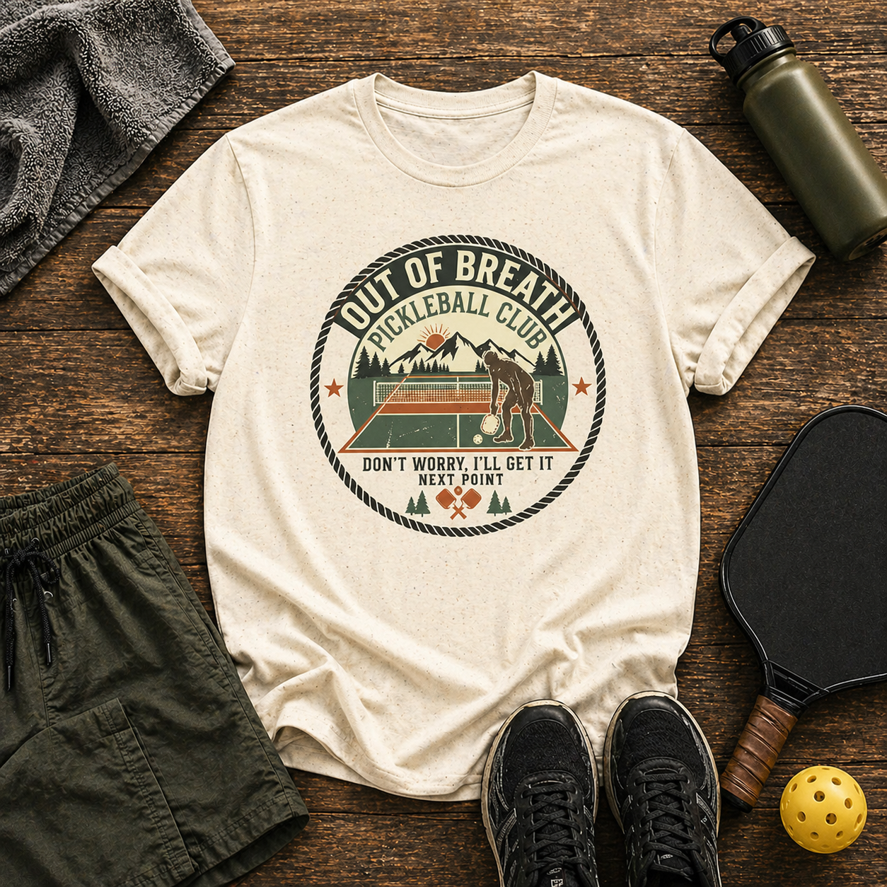 Out Of Breath Pickleball Club T-Shirt